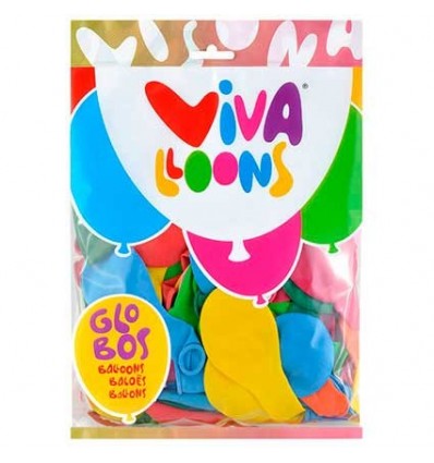 BOLSA 100 GLOBOS 8D SURTIDOS